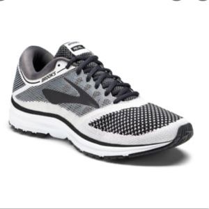Brooks Revel Black White Knit Running Shoes
